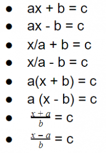 Two step equations